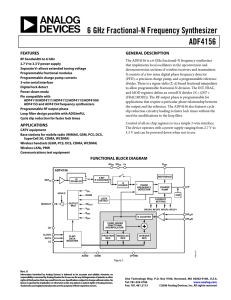 ADF4156 6 GHz Fractional-N Frequency Synthesizer Data Sheet