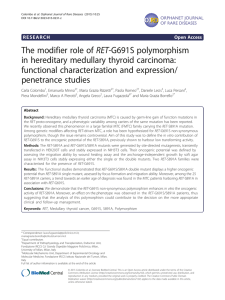 The modifier role of RET-G691S polymorphism in hereditary