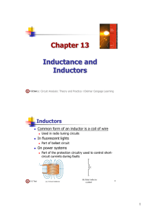 Chapter 13 Inductance and Inductors