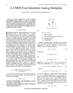 A CMOS Four-Quadrant Analog Multiplier