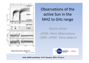 Observations of the active Sun in the MHZ to GHz range