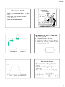 DC Circuits: Ch 32 Resistors in Series