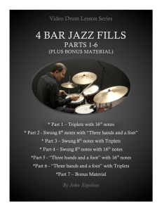 4 BAR JAZZ FILLS - JohnX Online Drum Lessons