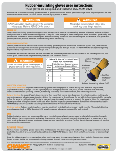Rubber-insulating Gloves User Instructions