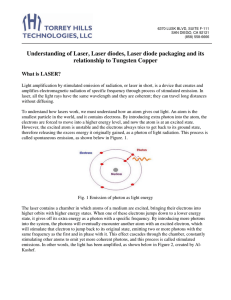Understanding of Laser, Laser diodes, Laser diode packaging and