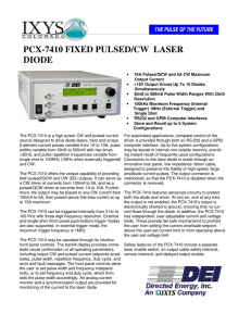 pcx-7410 fixed pulsed/cw laser diode