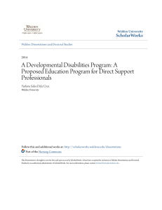 A Proposed Education Program for Direct Support