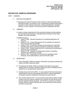 SECTION 01330 - SUBMITTAL PROCEDURES