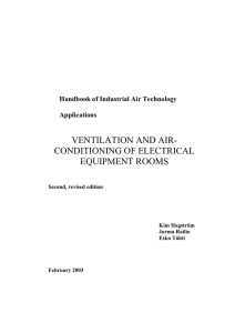 ventilation and air- conditioning of electrical equipment rooms