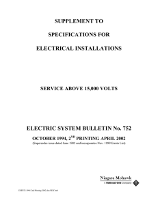 Specifications for Electrical Installations ESB752