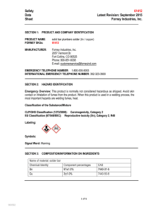 Safety 61412 Data Latest Revision: September 2015 Sheet Forney