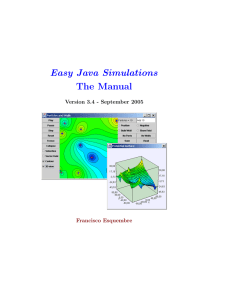 Easy Java Simulations The Manual