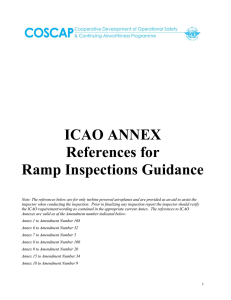 ICAO ANNEX References for Ramp Inspections Guidance