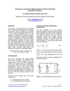 Continuous Load Current Mode Analysis of Phase