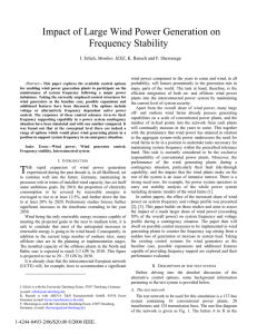 Impact of Large Wind Power Generation on Frequency Stability
