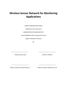 Wireless Sensor Network for Monitoring Applications