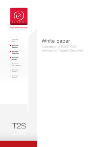 White paper - Adaptation of ESES CSD services to