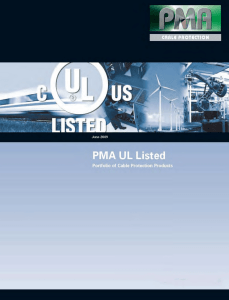 PMA UL Listed Cable Protection Catalog