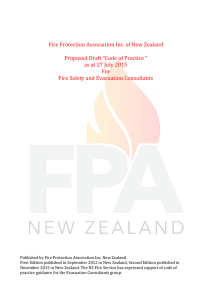 Fire Protection Association Inc. of New Zealand Proposed Draft