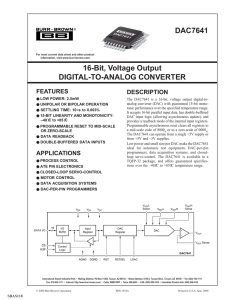 16-Bit, Voltage Output Digital-to-Analog Converter