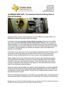 ALUMINUM WIRE RISK: The Aluminum Electrical Wiring Risks