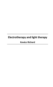 Electrotherapy and light therapy - My