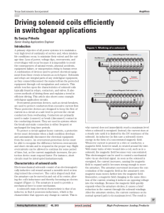 Driving solenoid coils efficiently in switchgear