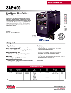 Engine Driven Welder: SAE-400