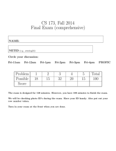 CS 173, Fall 2014 Final Exam (comprehensive)