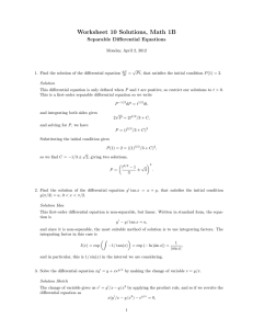 Worksheet 10 Solutions, Math 1B