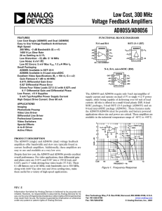 AD8055/AD8056 Low Cost, 300 MHz Voltage Feedback Amplifiers