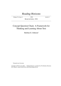 Concept Question Chain: A Framework for Thinking and Learning