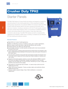 Crusher Duty TPH2 Starter Panels