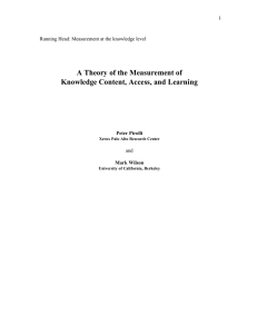 A Theory of the Measurement of Knowledge Content, Access