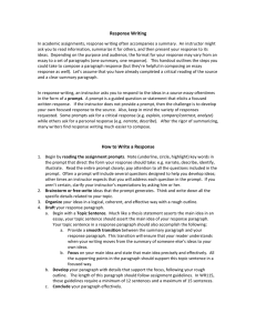 Response Writing How to Write a Response