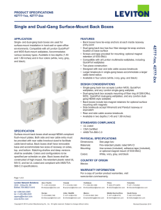 Single and Dual-Gang Surface-Mount Back Boxes