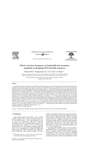 Effects of corner frequency on bandwidth and resonance amplitude