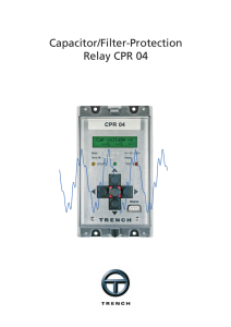 Capacitor/Filter-Protection Relay CPR 04