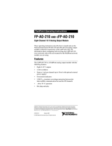 FP-AO-210 and cFP-AO-210 Operating Instructions