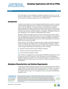 Backplane Applications with 28 nm FPGAs White Paper