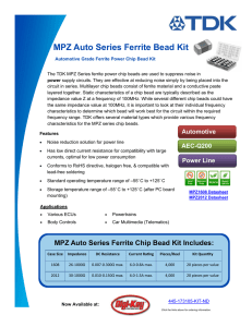 MPZ Auto Series Ferrite Bead Kit - Digi-Key