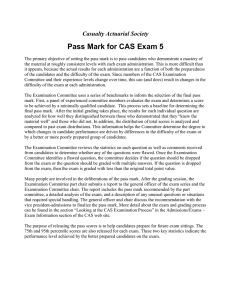 Pass Mark - Casualty Actuarial Society