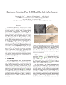 Simultaneous Estimation of Near IR BRDF and Surface Detail