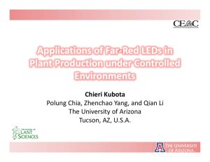 Applications of Far-Red LEDs in Plant Production under Controlled