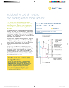 Individual forced air heating and cooling condensing