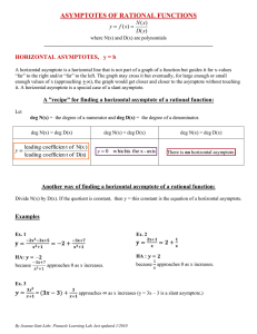 Horizontal and Slant Asymptotes of Rational Functions