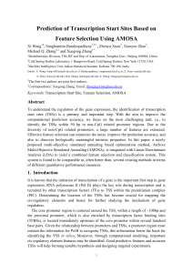 Prediction of Transcription Start Sites Based on Feature Selection