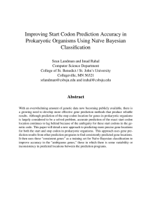 Improving Start Codon Prediction Accuracy in Prokaryotic