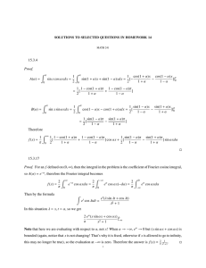 15.3.4 Proof. A(α) = ∫ π sin xcosαxdx = 1 2 ∫ π sin(1 + α)x + sin(1