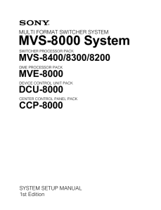 MVS-8000 System System Setup Manual